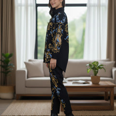 Classic Black Statement Wear With Ornate Pattern Work