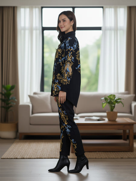 Classic Black Statement Wear With Ornate Pattern Work