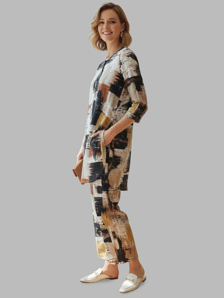 Black Printed Cotton Co-ord Sets