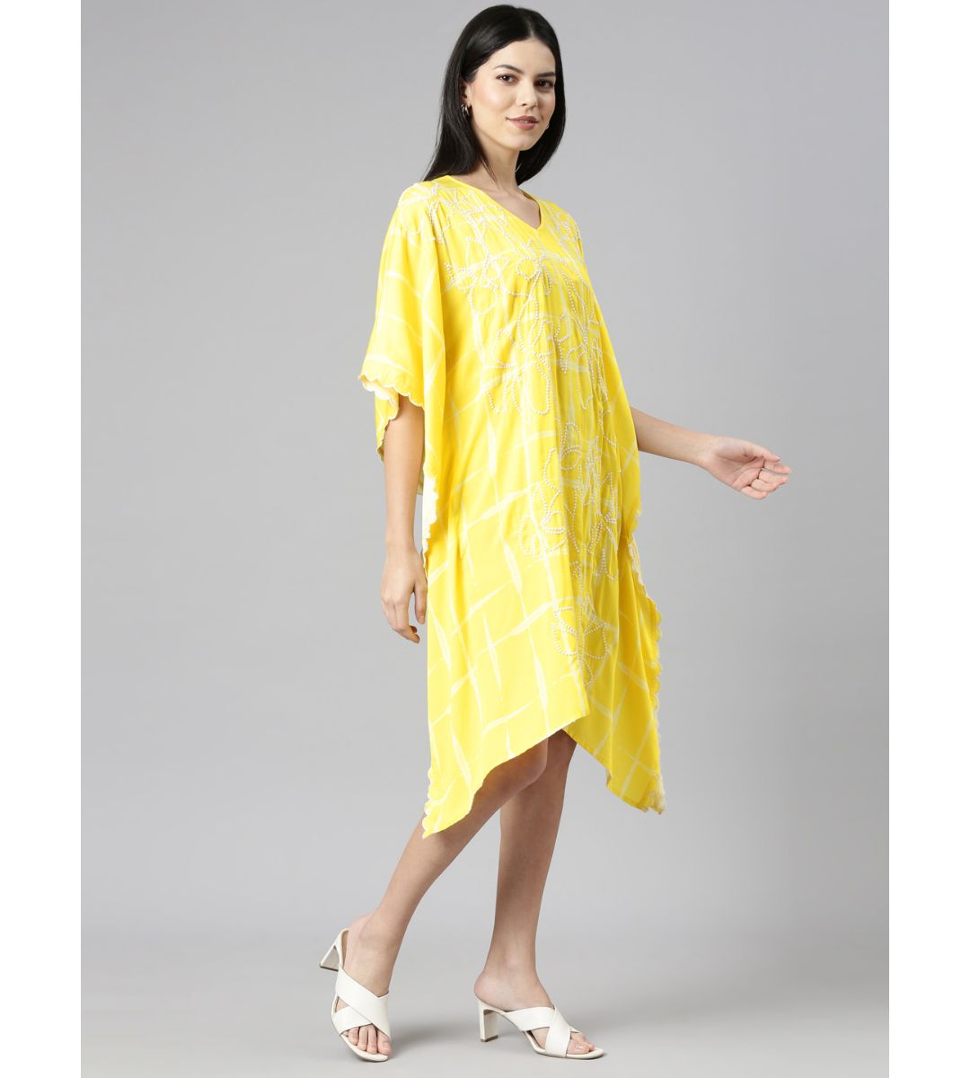 Yellow Cotton Kaftan