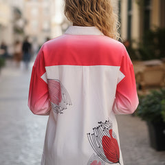 Rose Pink Ombre Shirt Top