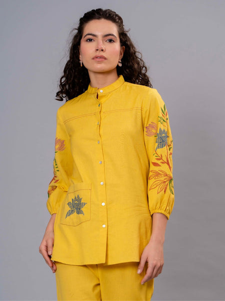 Sunny Charm Embroidered Cotton Co-Ord Set