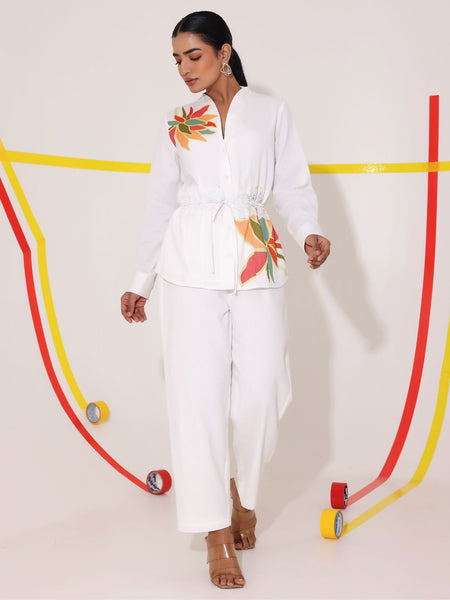 Bloom Aura White Co-Ord Set