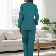 Sea Green Embroidery Work Co-Ord Set