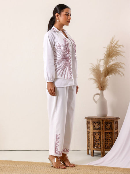 Ivory Elegance Embroidered Co-Ord Set