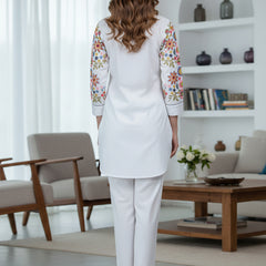 Tropical Bloom Embroidered Co-ord Set