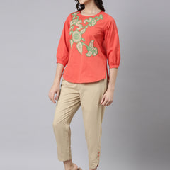 Rustorange Embroidered Co-ord Sets