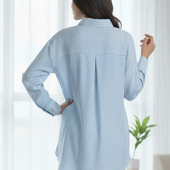 Designer Blue Shirt Pattern Top
