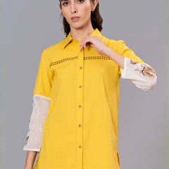 Sunshine Bloom Embroidered Cotton Co-Ord Set