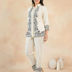 Women Ethnic Off White Kurta Co-Ord Set