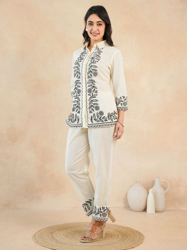 Women Ethnic Off White Kurta Co-Ord Set