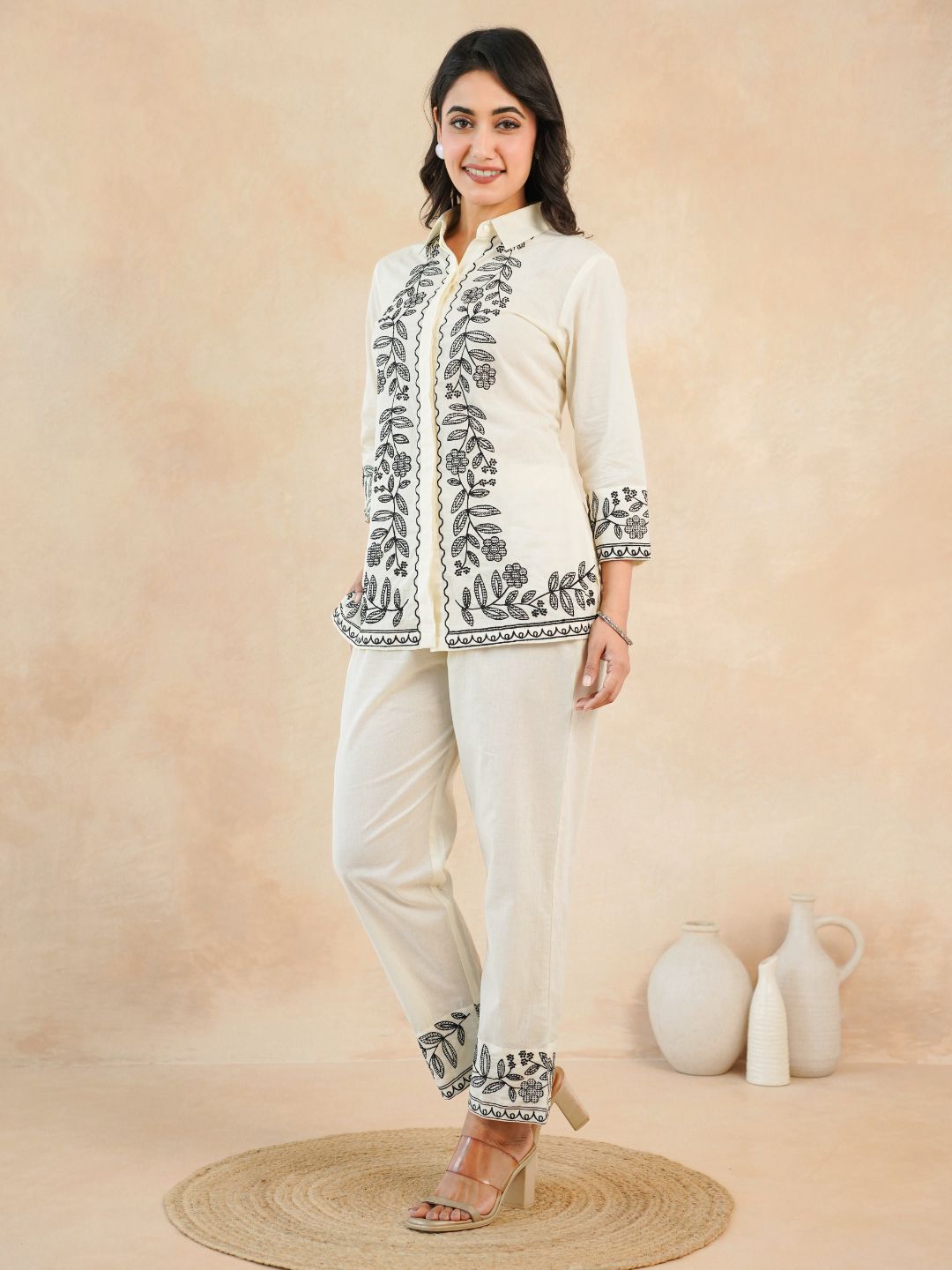 Women Ethnic Off White Kurta Co-Ord Set