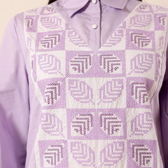 Lilac Dream Cotton Shirt Dress
