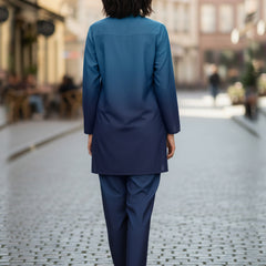 Blue Silk  Co Ord Set