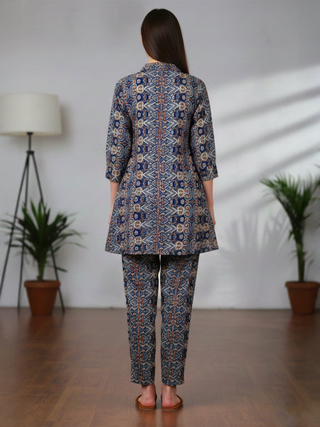 Multicolor Pure Cotton Co-ord Set