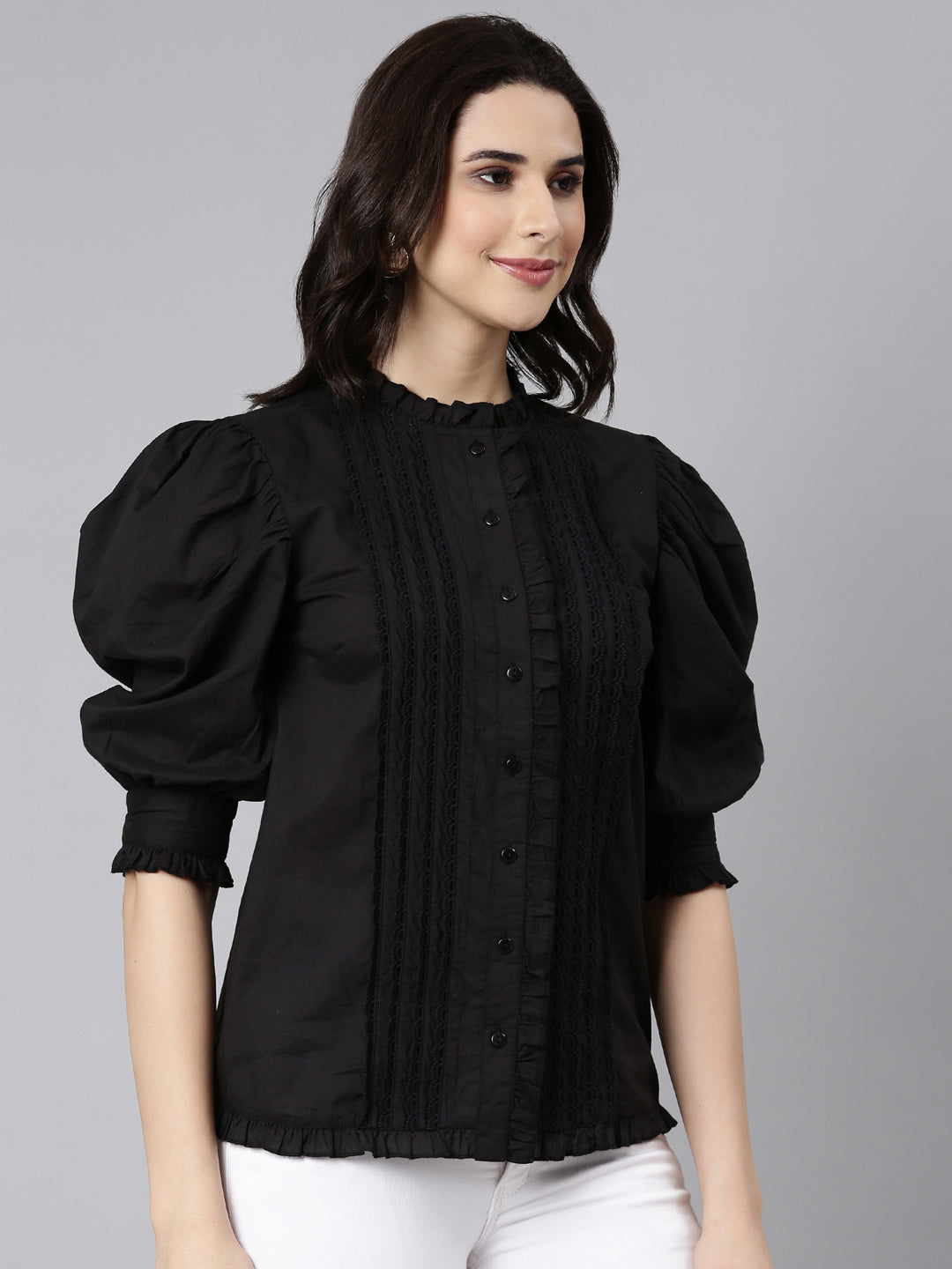 Elegant Ebony Cotton Top