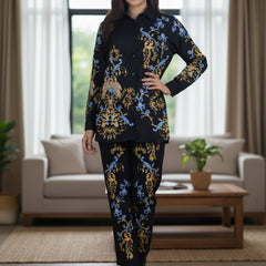 Classic Black Statement Wear With Ornate Pattern Work