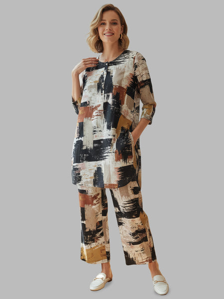 Black Printed Cotton Co-ord Sets