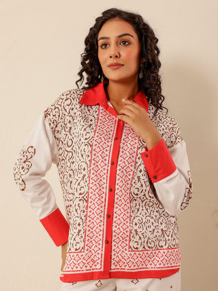 Coral Charm Printed Co-Ord Set