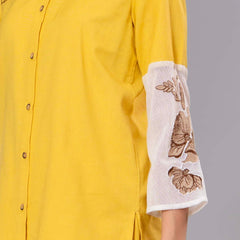 Sunshine Bloom Embroidered Cotton Co-Ord Set