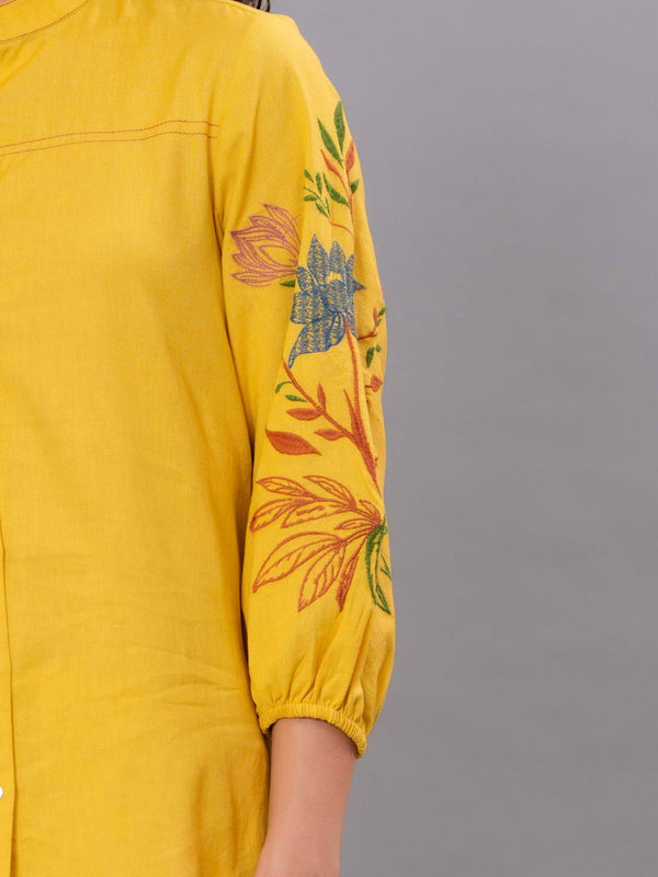 Sunny Charm Embroidered Cotton Co-Ord Set