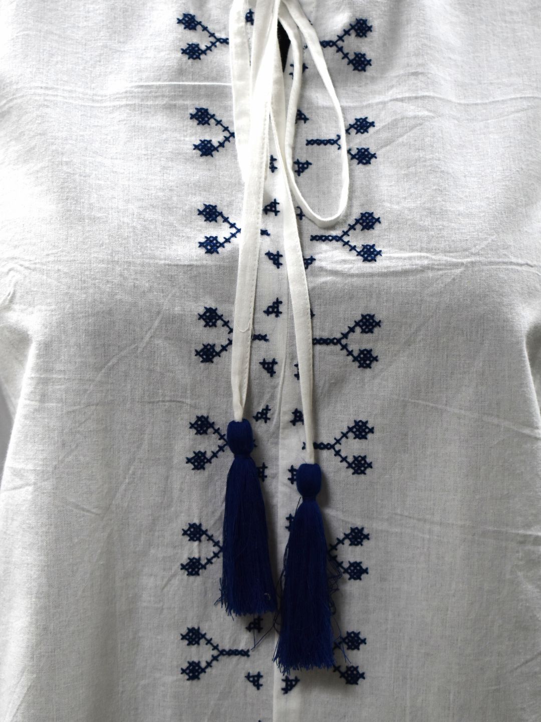 White Grace Embroidered Cotton Top