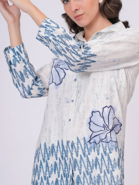 Indigo Meadow Printed Co-Ord Shirt & Pant Set