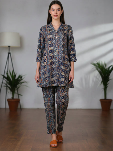 Multicolor Pure Cotton Co-ord Set