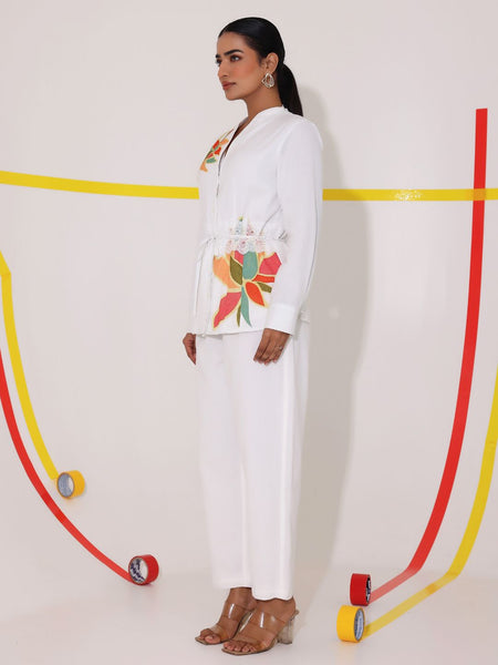 Bloom Aura White Co-Ord Set