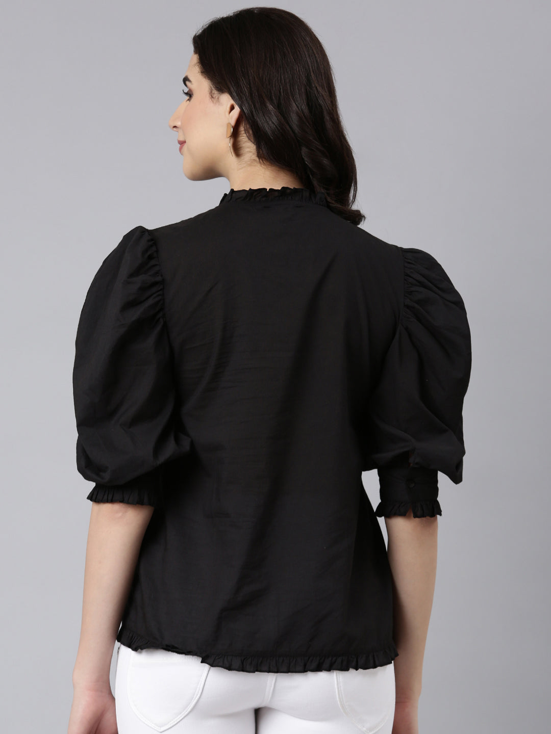 Elegant Ebony Cotton Top