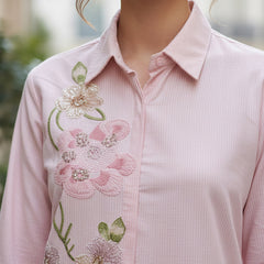 Elegant Pink Kurta & Trousers Set for Women – Coatrise Fabric