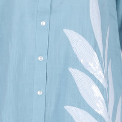 Easy Breezy Blue Linen Cotton Co-ord Set