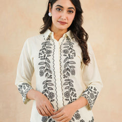 Women Ethnic Off White Kurta Co-Ord Set