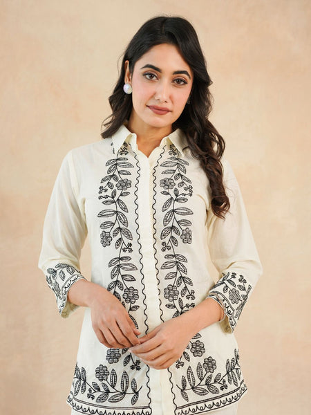 Women Ethnic Off White Kurta Co-Ord Set