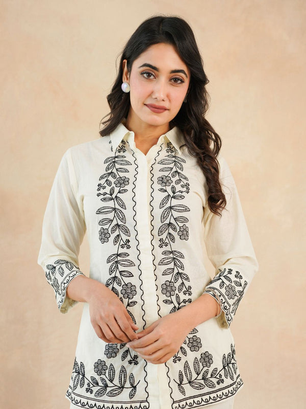Women Ethnic Off White Kurta Co-Ord Set