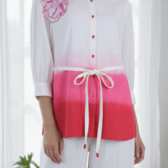 Pink Cotton Embroidery Co-Ord Set