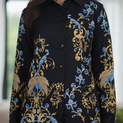 Classic Black Statement Wear With Ornate Pattern Work