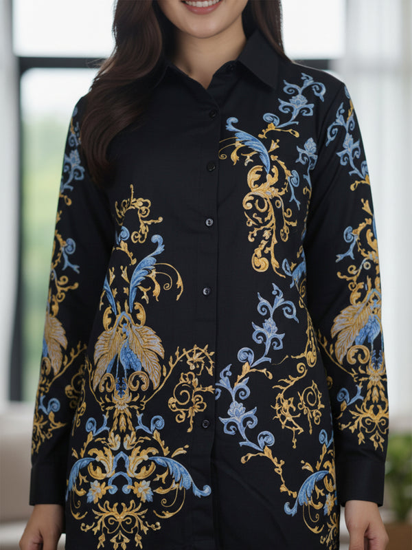 Classic Black Statement Wear With Ornate Pattern Work