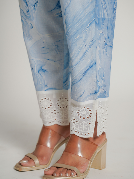 Sky Blue Cotton Tye and Dye Co-Ord Set