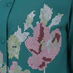 Sea Green Embroidery Work Co-Ord Set