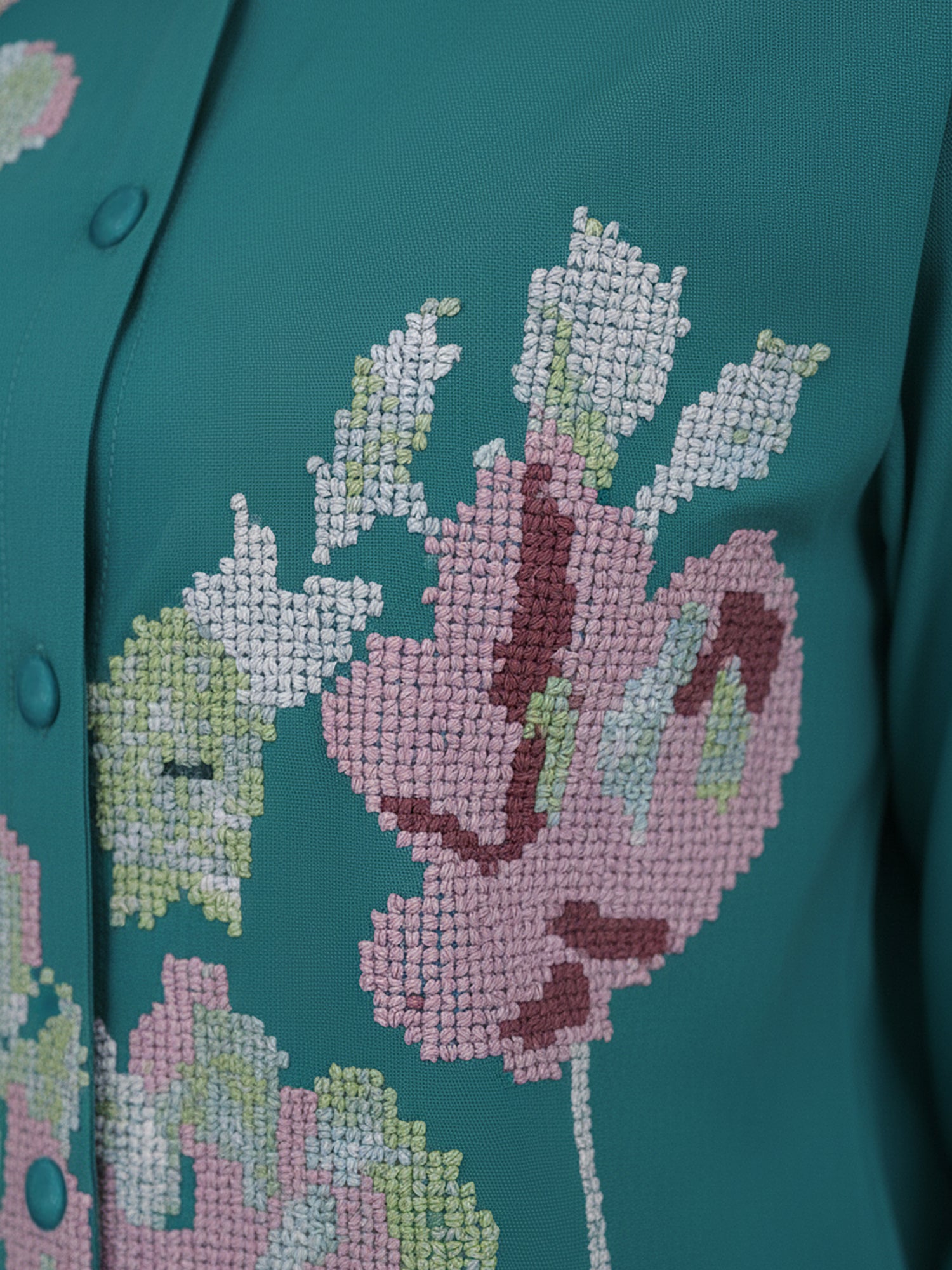 Sea Green Embroidery Work Co-Ord Set