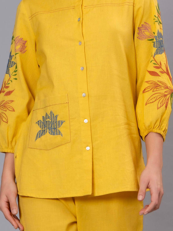 Sunny Charm Embroidered Cotton Co-Ord Set