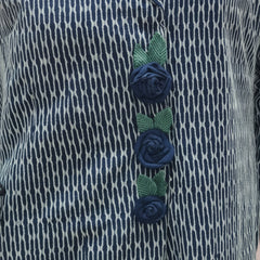 Women Navy Blue Textured Kurta with Pants – Coatrise Fabric