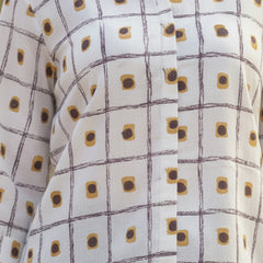 Rosy brown printed cotton shirt