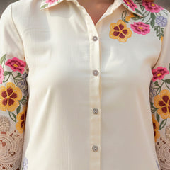 Colourful Embroidered Cotton  Co-Ord Set