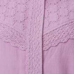 Graceful Lavender Co-Ord Ensemble Featuring Intricate Lace and Comfort Fit