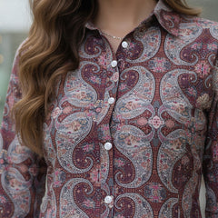 A-Line Shirt Pattern Cotton Co-ord Set