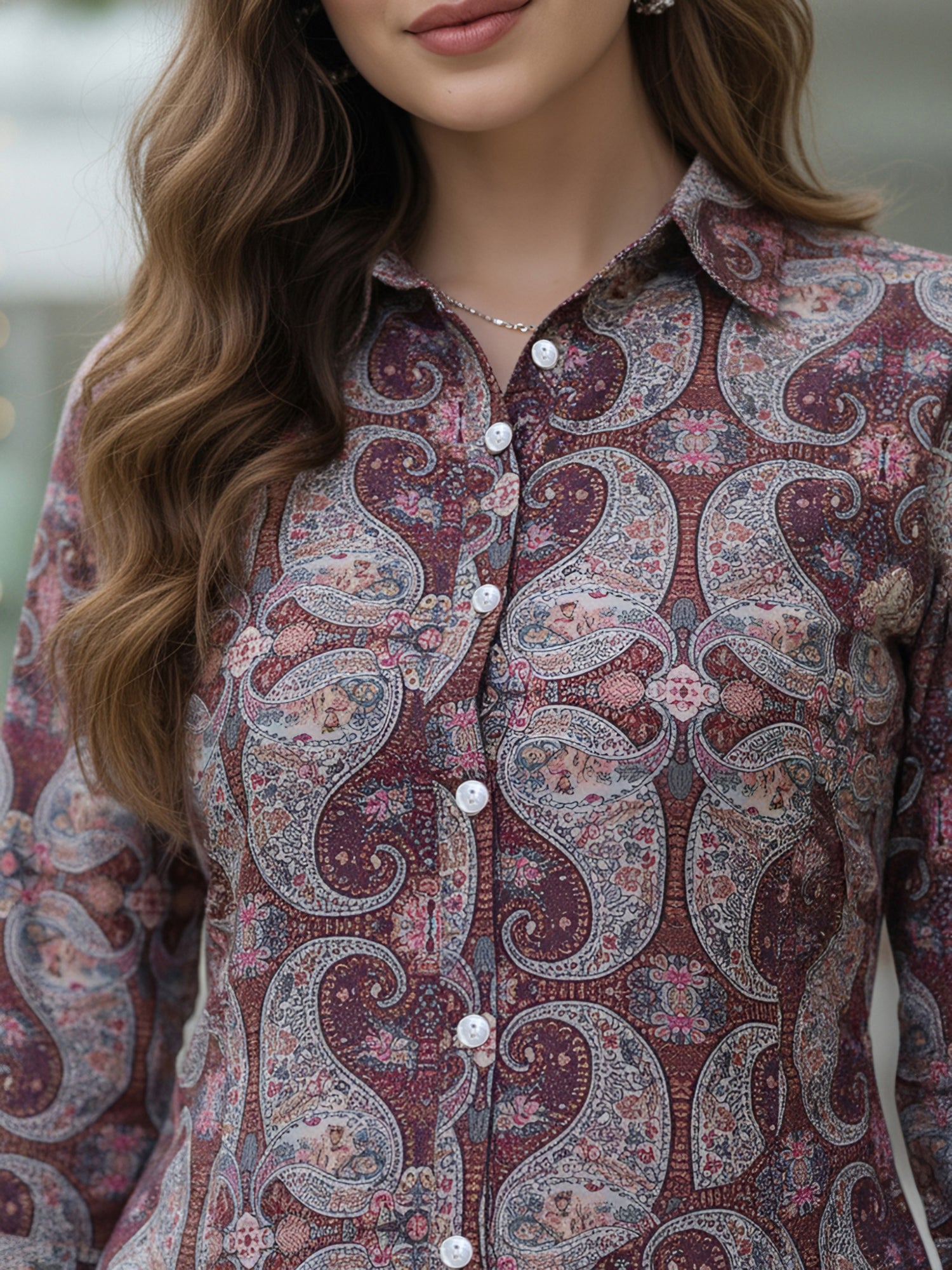 A-Line Shirt Pattern Cotton Co-ord Set