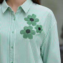 Green embroidery Work Shirt