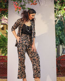 Black Printed Shirt Co-ords Set